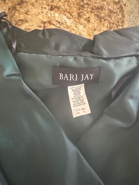 Bari Jay Satin Forest Green Bridal Dress